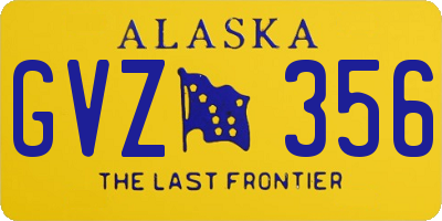 AK license plate GVZ356