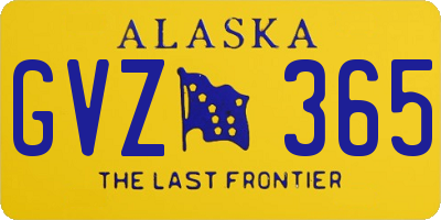 AK license plate GVZ365