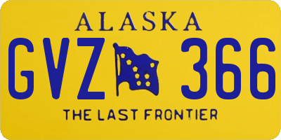 AK license plate GVZ366