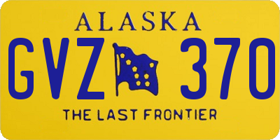 AK license plate GVZ370