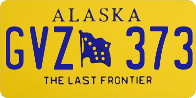 AK license plate GVZ373