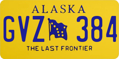 AK license plate GVZ384