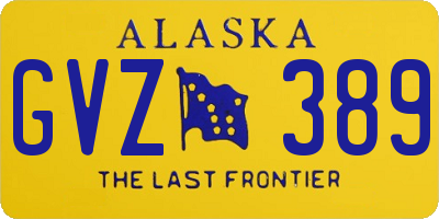 AK license plate GVZ389