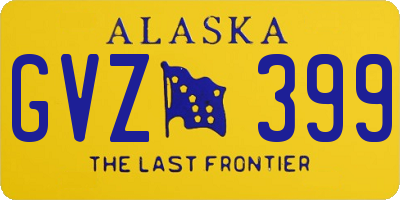 AK license plate GVZ399