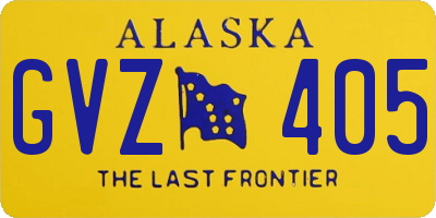 AK license plate GVZ405