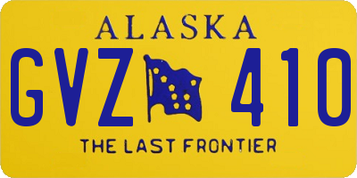 AK license plate GVZ410