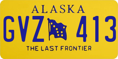 AK license plate GVZ413