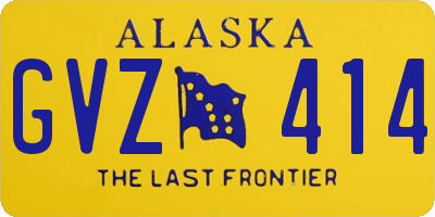 AK license plate GVZ414
