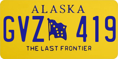 AK license plate GVZ419