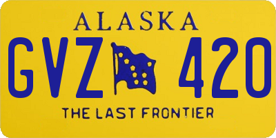 AK license plate GVZ420