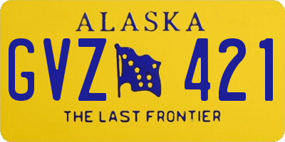 AK license plate GVZ421