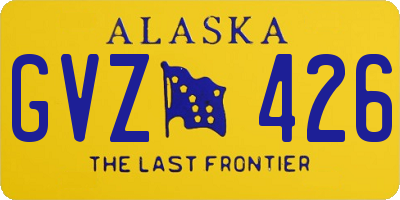 AK license plate GVZ426