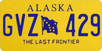 AK license plate GVZ429