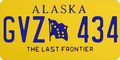 AK license plate GVZ434