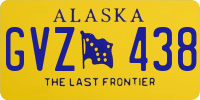 AK license plate GVZ438