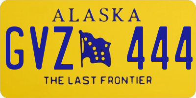 AK license plate GVZ444