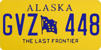 AK license plate GVZ448