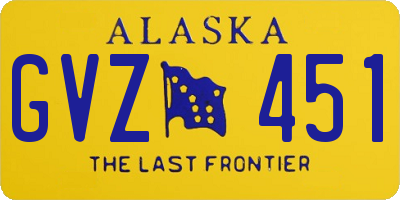 AK license plate GVZ451