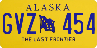 AK license plate GVZ454