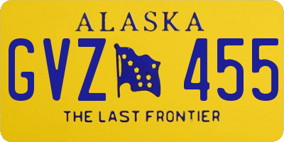 AK license plate GVZ455