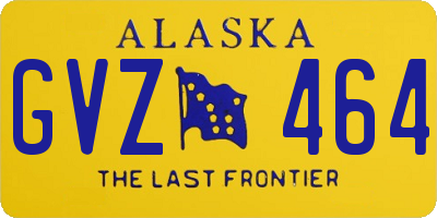 AK license plate GVZ464