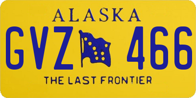 AK license plate GVZ466