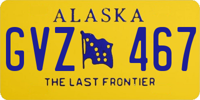 AK license plate GVZ467