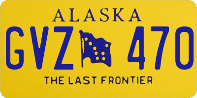 AK license plate GVZ470