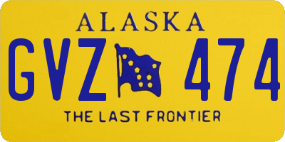 AK license plate GVZ474