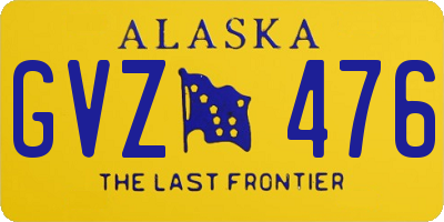 AK license plate GVZ476