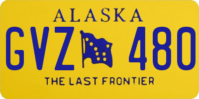 AK license plate GVZ480