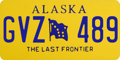 AK license plate GVZ489