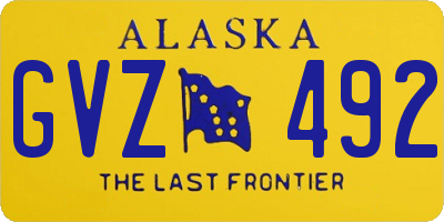 AK license plate GVZ492