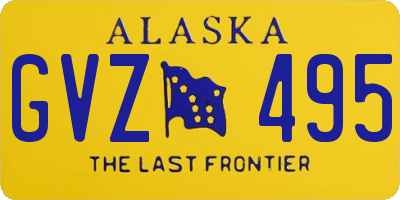 AK license plate GVZ495