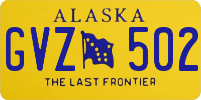 AK license plate GVZ502