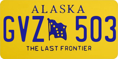 AK license plate GVZ503