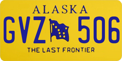 AK license plate GVZ506