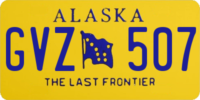 AK license plate GVZ507