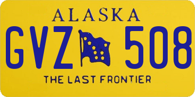 AK license plate GVZ508