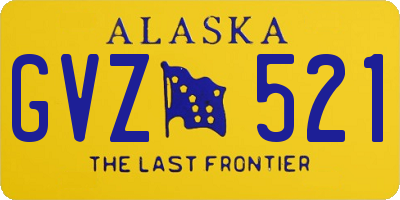 AK license plate GVZ521