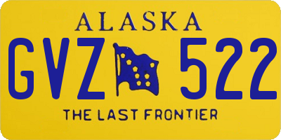 AK license plate GVZ522