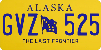 AK license plate GVZ525