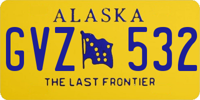 AK license plate GVZ532