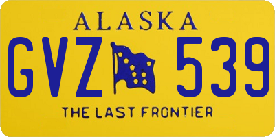 AK license plate GVZ539