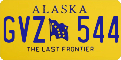 AK license plate GVZ544