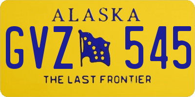 AK license plate GVZ545