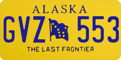 AK license plate GVZ553