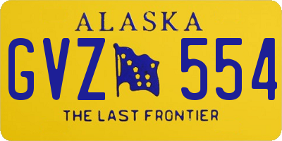 AK license plate GVZ554