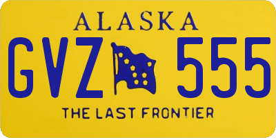 AK license plate GVZ555