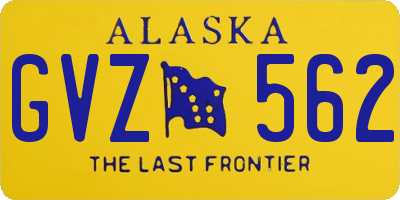 AK license plate GVZ562